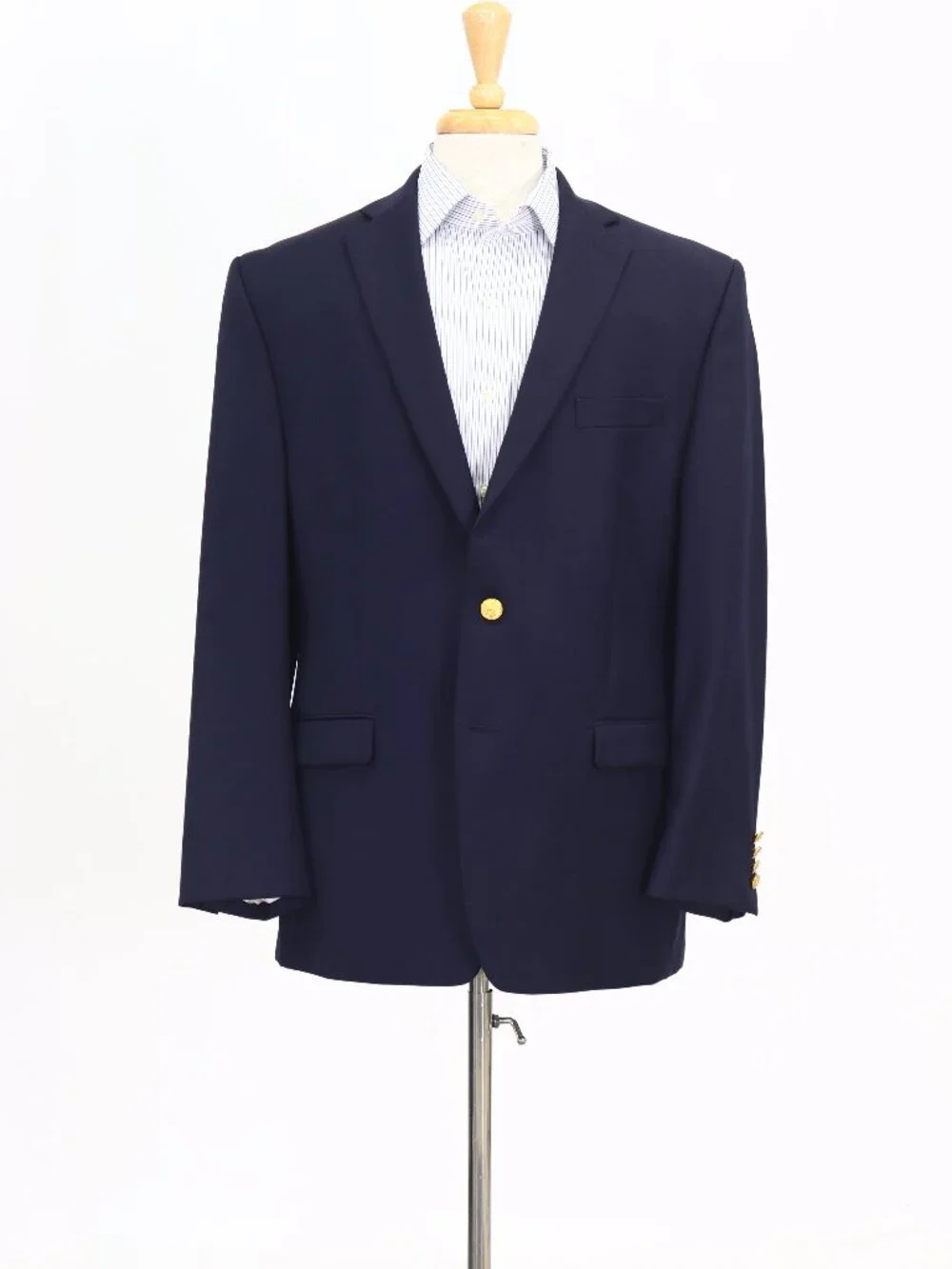 Ralph Lauren 44R Navy Blazer Sport Coat Jacket 2-Button Solid W886